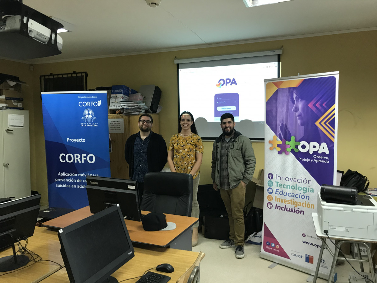 Exitosa semana de pruebas piloto de OPA app en colegios de La Araucanía